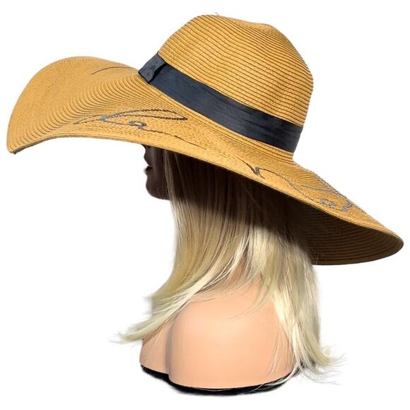 Extra Large Brim Beach Sun Hat "Do Not Disturb" - Picture 6 of 11